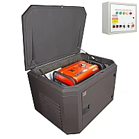 Генератор A-iPower A8000EAX в тихом зимнем кожухе 1200 RAL 8019 + блок автозапуска A-iPower 230В/400В 100А 8 ПИН